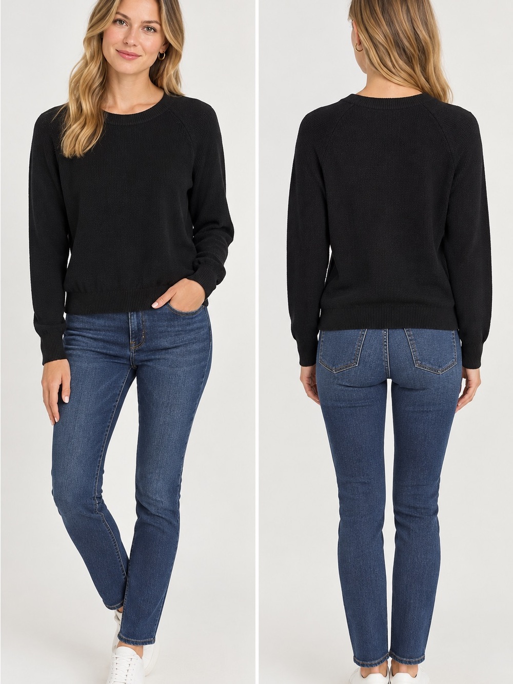 Vince Black Crewneck cashmere blend  Sweater